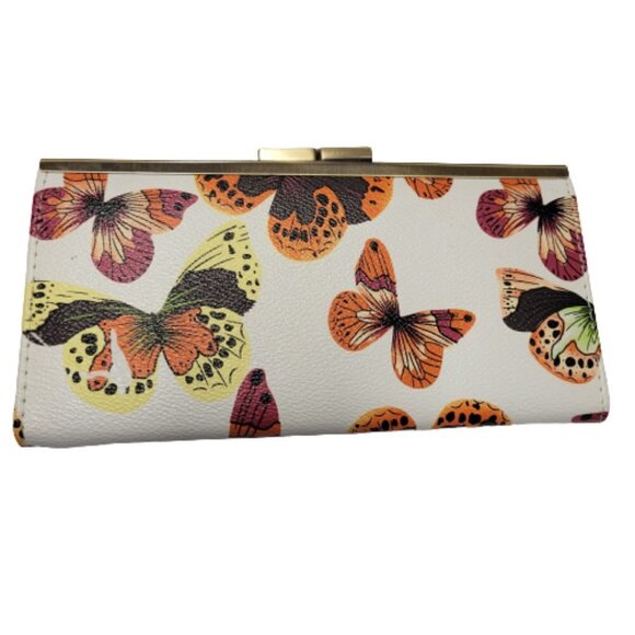 Butterfly Wristlet Wallet Purse Clutch Purse - Picture 2 of 7